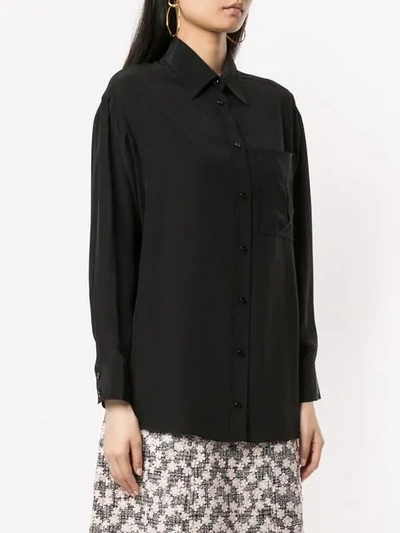 Shop Nina Ricci Patch Pocket Shirt In Black