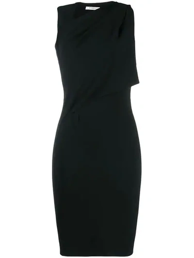 Pre-owned Givenchy 2000 Draped Dress In Black