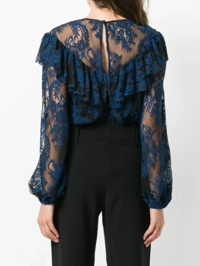 Shop Three Floor Lace Detailed Jumpsuit In Black