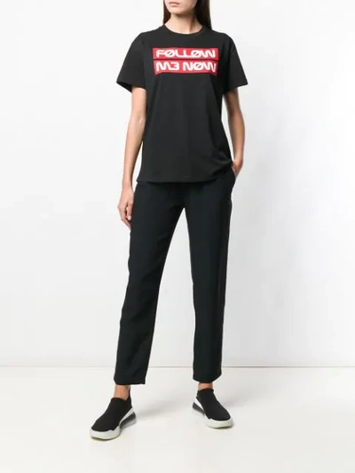 Shop Red Valentino Follow Me Now Print T In Black