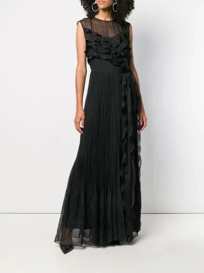 Shop Irina Schrotter Pleated Dress In Black