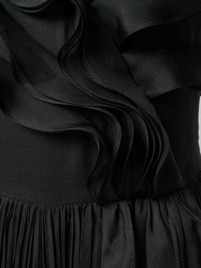 Shop Irina Schrotter Pleated Dress In Black