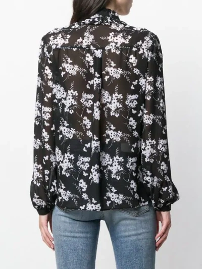 Shop Michael Michael Kors Floral Print Blouse - Black