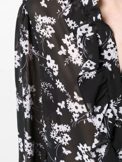 Shop Michael Michael Kors Floral Print Blouse - Black