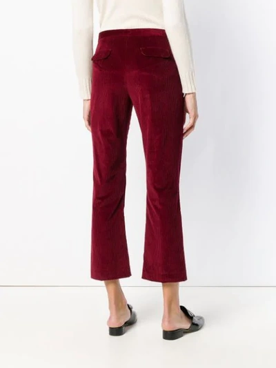 Shop Max Mara 's  Corduroy Cropped Trousers - Red