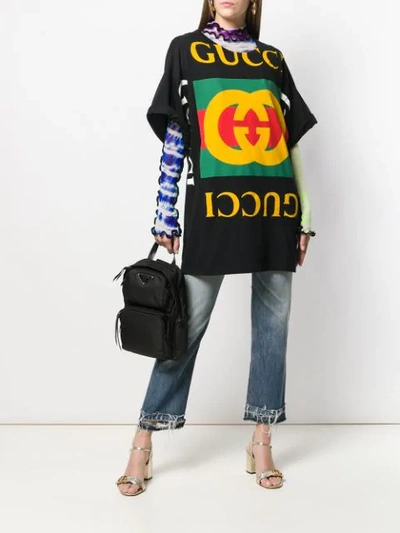 Shop Gucci Oversize T-shirt With  Logo In 1082 Black