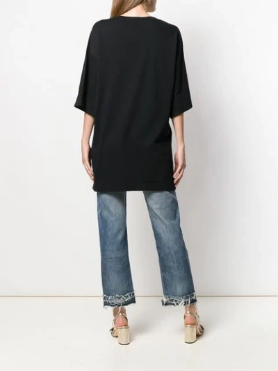 GUCCI OVERSIZE T-SHIRT WITH GUCCI LOGO - 黑色