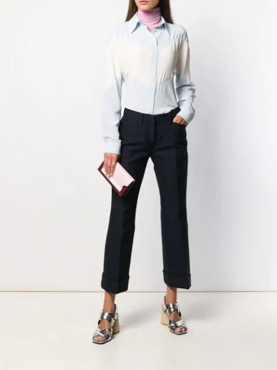 Shop N°21 Turn-up Hem Tailored Trousers In Blue