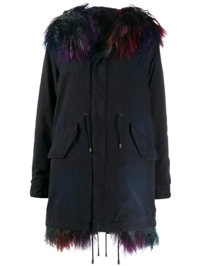 Shop Mr & Mrs Italy Shearling Parka In Blue