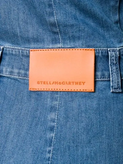 Shop Stella Mccartney Slim-fit Denim Playsuit In Blue