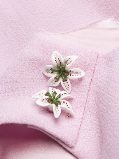 Shop Dolce & Gabbana Floral Embellished Midi Sheath Dress In Pink