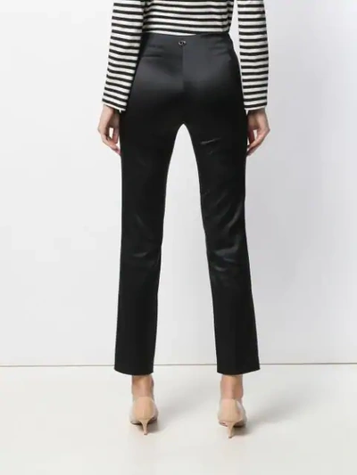 Pre-owned Chanel 2007 Slim-fit Trousers In Black