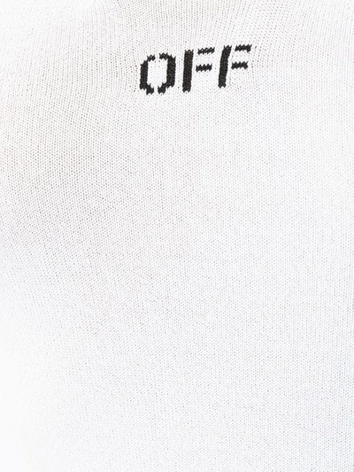 OFF-WHITE LOGO JERSEY DRESS - 白色