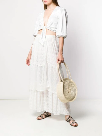 Shop Missoni Mare Layered Prairie Skirt - White
