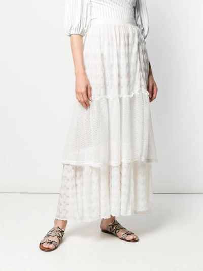 Shop Missoni Mare Layered Prairie Skirt - White