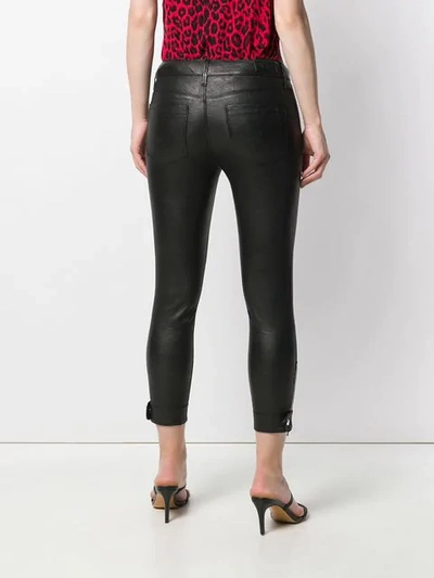 Shop Rta Cropped Skinny Trousers In Black