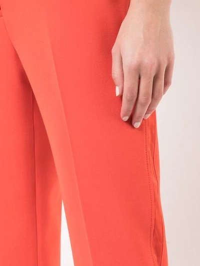 Shop Victoria Victoria Beckham High Waisted Trousers In Red