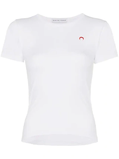 Shop Marine Serre Moon Logo Embroidered T In  White