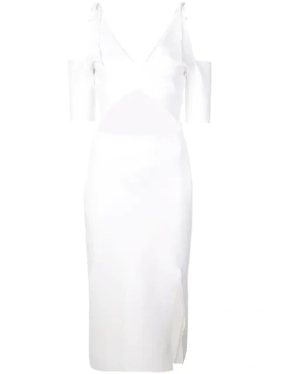 Shop Altuzarra Cut-out Midi Dress In White