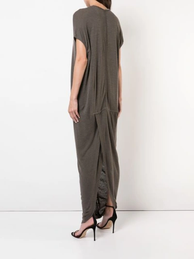 Shop Rick Owens Chain Trim Maxi Dress In Grey