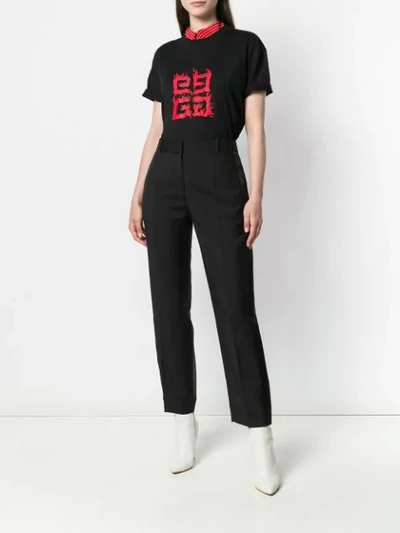 Shop Givenchy Tailored Fitted Trousers In Black