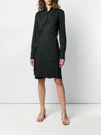 Shop A.f.vandevorst Dating Shirt Dress In Black