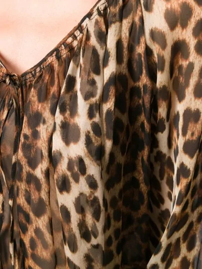 Shop N°21 Bluse Mit Leoparden-print In Brown