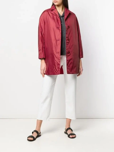 ASPESI SINGLE-BREASTED COAT - 红色