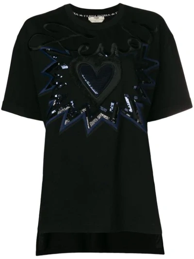 Shop Fendi Logo Motif T-shirt In Black