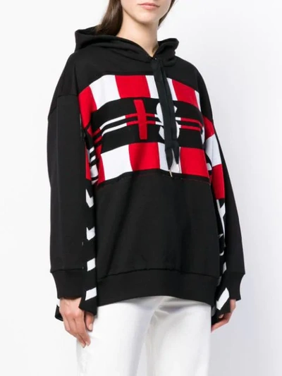 Shop Stella Mccartney Printed Panel Hoodie In Black