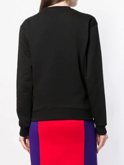 Msgm Logo Print Sweatshirt In Black