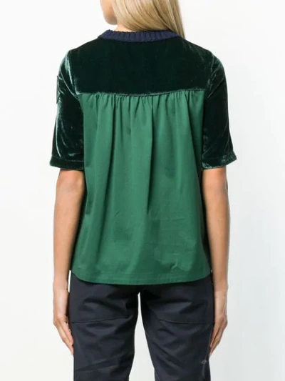 Shop Moncler Velvet T-shirt - Green