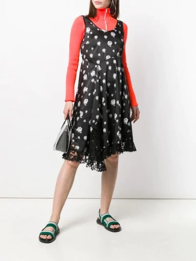 Shop Kenzo Floral Day Dress In Black