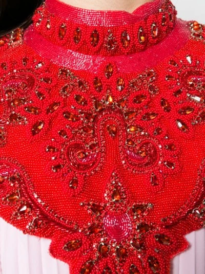 Shop Atu Body Couture Beaded Cropped Top In Red