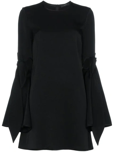 Shop Ellery Thelma Tie Sleeve Mini Dress In Black