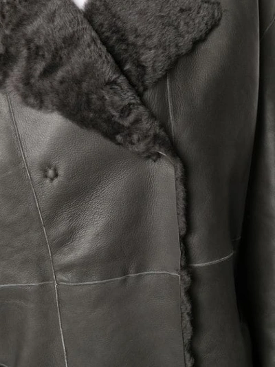 Shop Sword 6.6.44 Reversible Double-breasted Coat In Grey