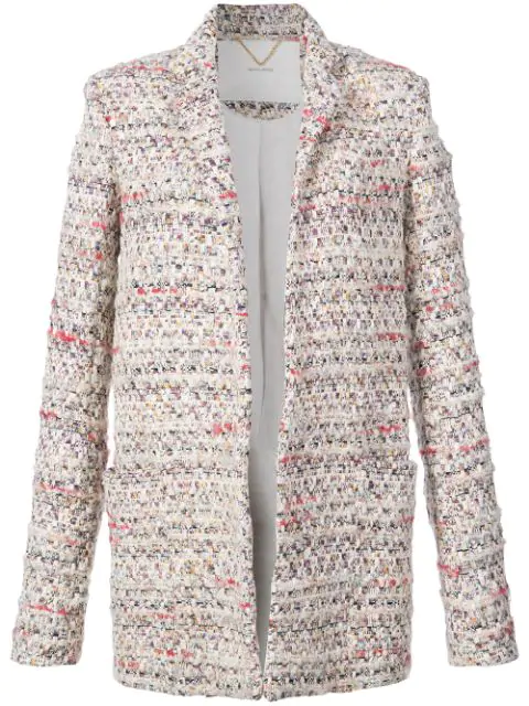 Adam Lippes Langer Tweed Blazer In Ivory Multi Modesens