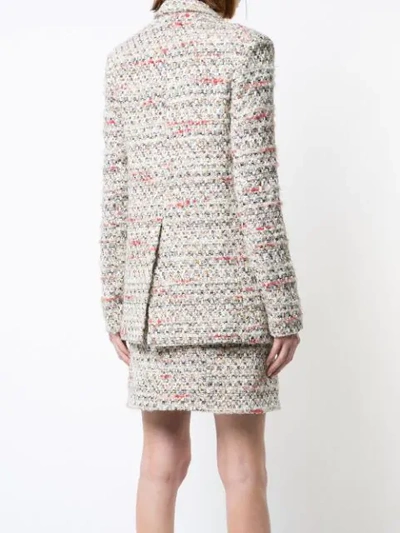 Shop Adam Lippes Langer Tweed-blazer In Ivory Multi