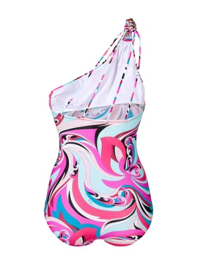 Shop Emilio Pucci One-shoulder Swimsuit - Pink