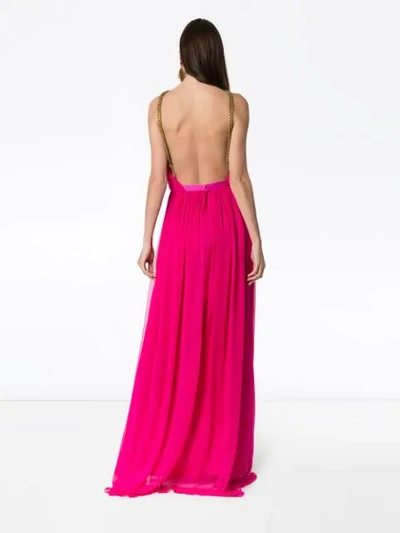 Shop Haney Emeline Chain Strap Maxi Dress In Pink