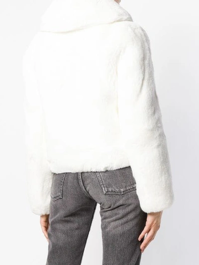 Shop La Seine & Moi Erelle Faux Fur Jacket - White