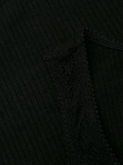 Forte Forte Lace Panel Tank Top In Black