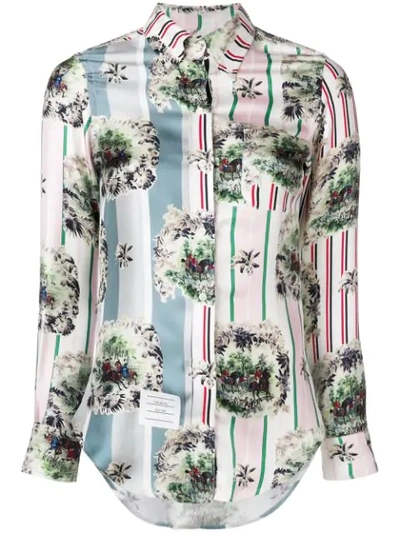 Shop Thom Browne Fun Mix Hunting Print Shirt In Pink