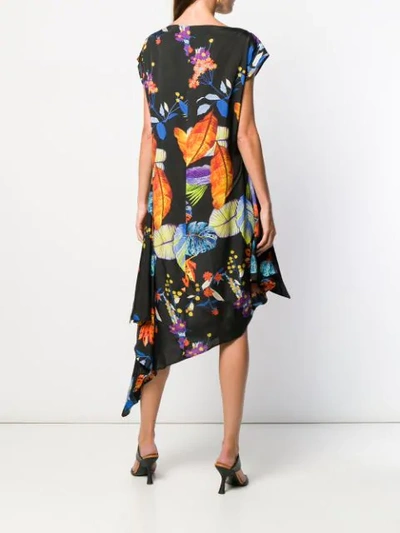 Shop Pinko Floral Print Dress - Black