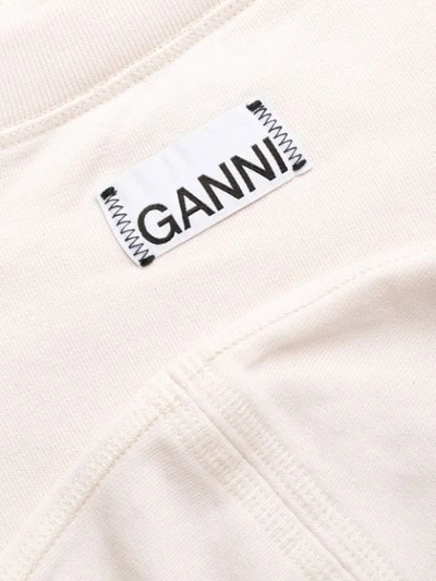 Shop Ganni Oversized Sweatshirt In Neutrals