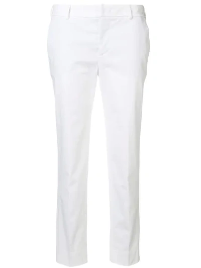 Shop Pt01 Cropped Tapered Trousers In White