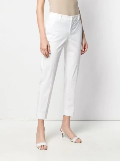 Shop Pt01 Cropped Tapered Trousers In White