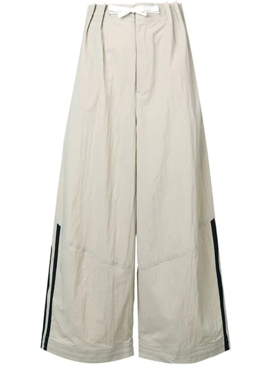 Shop Y-3 Side Stripe Trousers In Neutrals