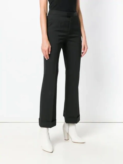 Shop Maison Margiela Cropped Tailored Trousers In Black