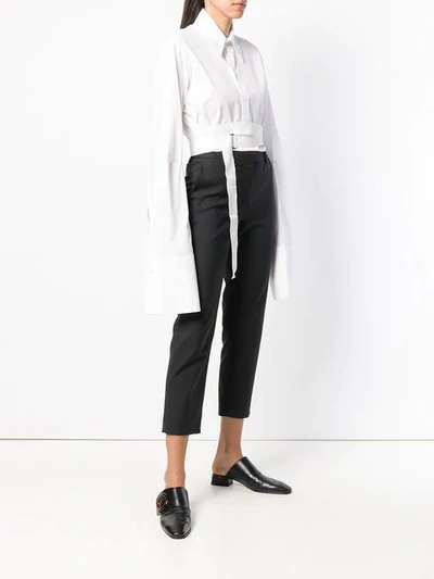 Shop Ann Demeulemeester 'byron' Hemd In White